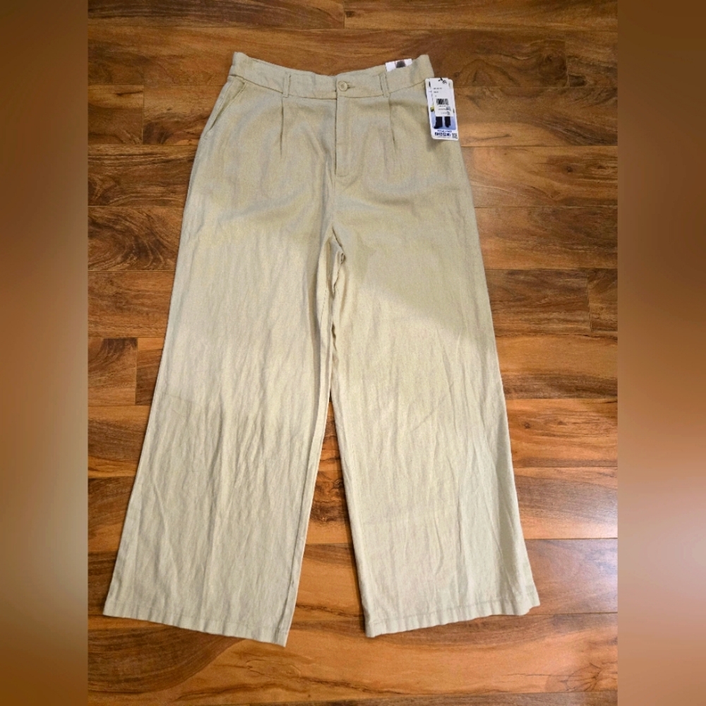 Rewash Brand Wide Leg Linen Pants Sand Color Size 11/30 Womens NWT